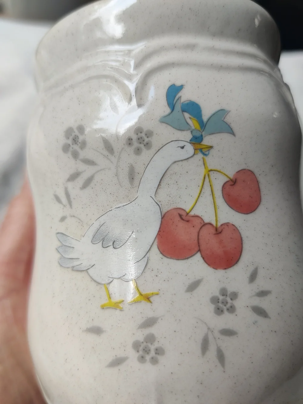 80s International Marmalade Country Goose Small Canister 6.25